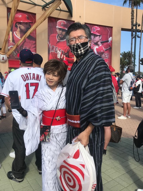 浴衣DE野球観戦 ロサンゼルスエンゼルス